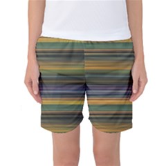 Multicolored Linear Abstract Print Women s Basketball Shorts by dflcprintsclothing