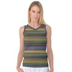 Multicolored Linear Abstract Print Women s Basketball Tank Top by dflcprintsclothing