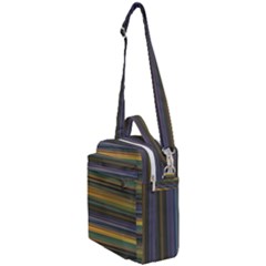 Multicolored Linear Abstract Print Crossbody Day Bag