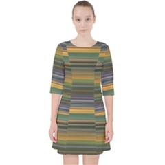 Multicolored Linear Abstract Print Pocket Dress by dflcprintsclothing