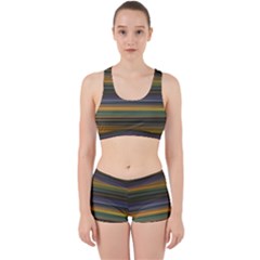 Multicolored Linear Abstract Print Work It Out Gym Set