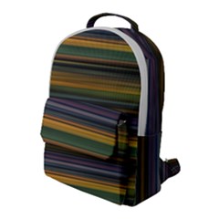 Multicolored Linear Abstract Print Flap Pocket Backpack (large)