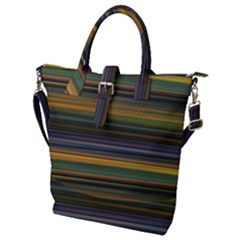 Multicolored Linear Abstract Print Buckle Top Tote Bag by dflcprintsclothing