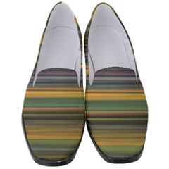 Multicolored Linear Abstract Print Women s Classic Loafer Heels by dflcprintsclothing