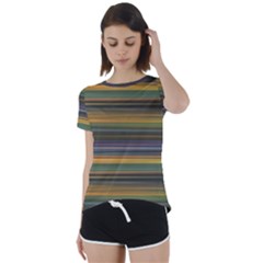 Multicolored Linear Abstract Print Short Sleeve Foldover Tee by dflcprintsclothing