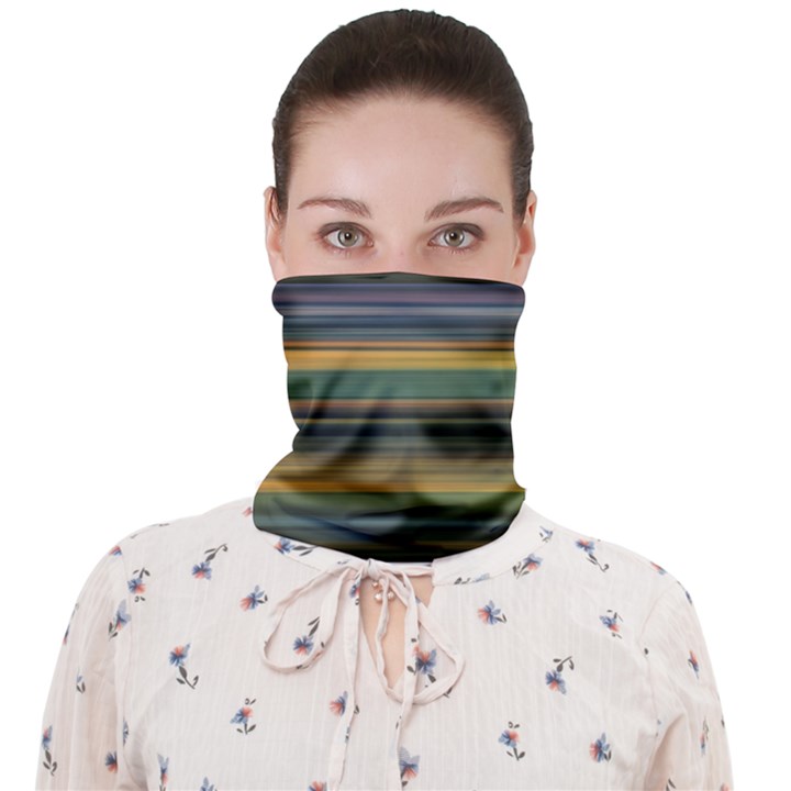 Multicolored Linear Abstract Print Face Covering Bandana (Adult)