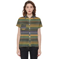 Multicolored Linear Abstract Print Short Sleeve Pocket Shirt by dflcprintsclothing