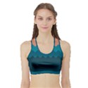 Flat ocean waves palette Sports Bra with Border View1