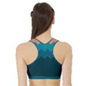 Flat ocean waves palette Sports Bra with Border View2