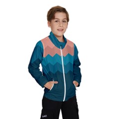 Flat Ocean Waves Palette Kids  Windbreaker by goljakoff