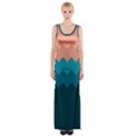 Flat ocean waves palette Thigh Split Maxi Dress View1