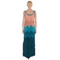 Flat ocean waves palette Thigh Split Maxi Dress View2