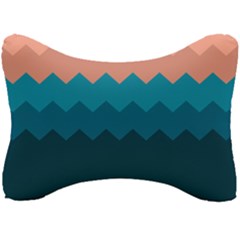 Flat Ocean Waves Palette Seat Head Rest Cushion by goljakoff