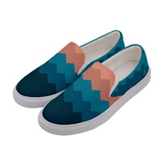 Flat Ocean Waves Palette Women s Canvas Slip Ons by goljakoff