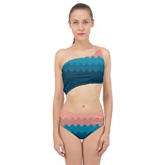 Flat Ocean Waves Palette Spliced Up Two Piece Swimsuit by goljakoff