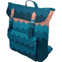 Flat ocean waves palette Buckle Up Backpack View1