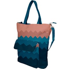 Flat Ocean Waves Palette Shoulder Tote Bag by goljakoff