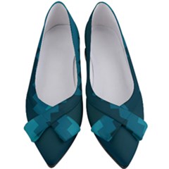 Flat Ocean Waves Palette Women s Bow Heels by goljakoff