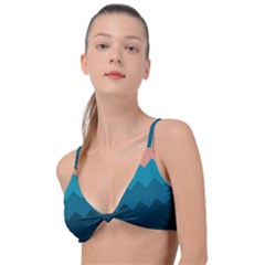 Flat Ocean Waves Palette Knot Up Bikini Top by goljakoff