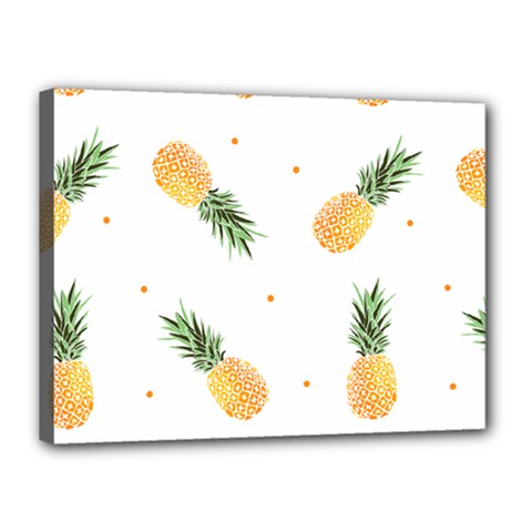 Pineapple Pattern Canvas 16  X 12  (stretched) by goljakoff