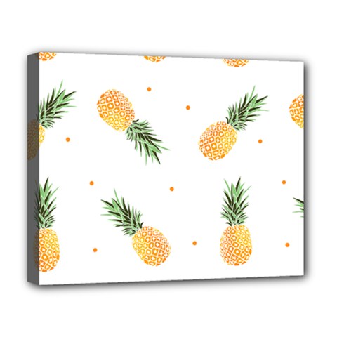 Pineapple Pattern Deluxe Canvas 20  X 16  (stretched)