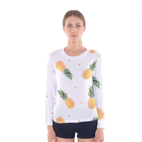 Pineapple Pattern Women s Long Sleeve Tee by goljakoff