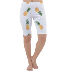 Pineapple Pattern Cropped Leggings  by goljakoff