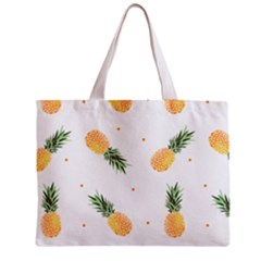 Pineapple Pattern Zipper Mini Tote Bag by goljakoff