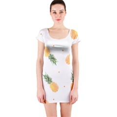 Pineapple Pattern Short Sleeve Bodycon Dress by goljakoff