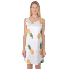 Pineapple Pattern Sleeveless Satin Nightdress by goljakoff