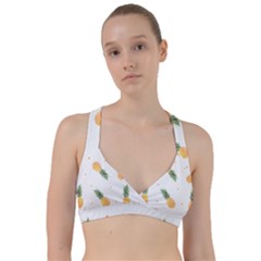 Pineapple Pattern Sweetheart Sports Bra by goljakoff