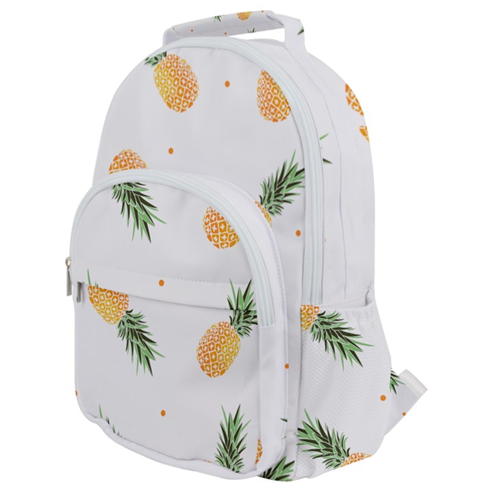 Pineapple pattern Rounded Multi Pocket Backpack