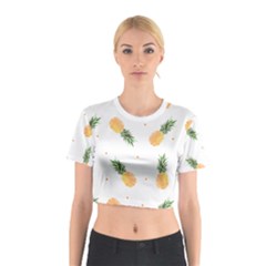 Pineapple Pattern Cotton Crop Top by goljakoff