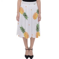 Pineapple Pattern Classic Midi Skirt by goljakoff