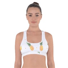 Pineapple Pattern Cross Back Sports Bra by goljakoff