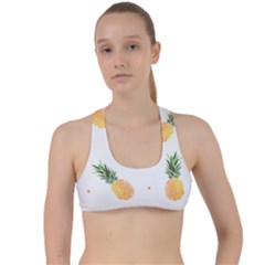 Pineapple Pattern Criss Cross Racerback Sports Bra by goljakoff