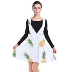 Pineapple Pattern Plunge Pinafore Dress by goljakoff