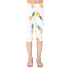 Pineapple Pattern Kids  Capri Leggings  by goljakoff