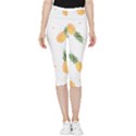 Pineapple pattern Inside Out Lightweight Velour Capri Leggings  View1