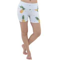 Pineapple Pattern Lightweight Velour Yoga Shorts by goljakoff