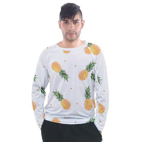 Pineapple Pattern Men s Long Sleeve Raglan Tee by goljakoff