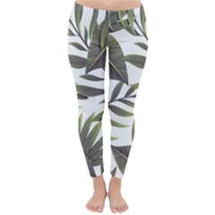 Green Leaves Classic Winter Leggings by goljakoff