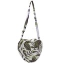 Green leaves Heart Shoulder Bag View2