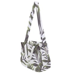 Green Leaves Rope Handles Shoulder Strap Bag by goljakoff