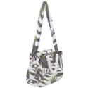 Green leaves Rope Handles Shoulder Strap Bag View2