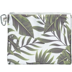 Green Leaves Canvas Cosmetic Bag (xxxl) by goljakoff