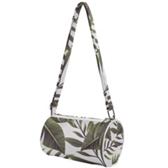 Green Leaves Mini Cylinder Bag by goljakoff