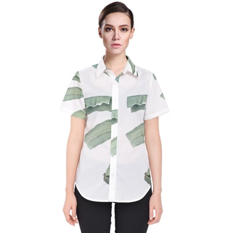 Banana Leaf Women s Short Sleeve Shirt by goljakoff