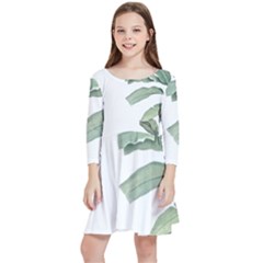 Banana Leaf Kids  Quarter Sleeve Skater Dress