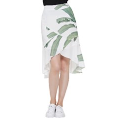 Banana Leaf Frill Hi Low Chiffon Skirt